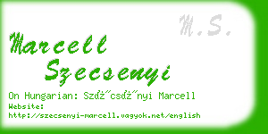 marcell szecsenyi business card